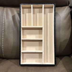 Jewelry tray for a drawer with 1 L, 3 Med, and 2 small. 14 1/4 X 8 1/4 2 in high
